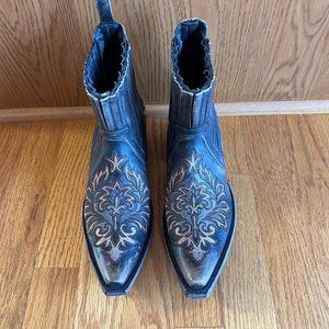 Old Gringo "Dunken" Women's 7B Rustic Brown Leather Dress Shoe Heeled Ankle Boot